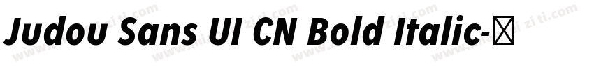 Judou Sans UI CN Bold Italic字体转换